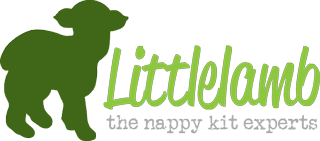 Logo of Little Lamb, the nappy kit experts, featuring a green lamb silhouette.