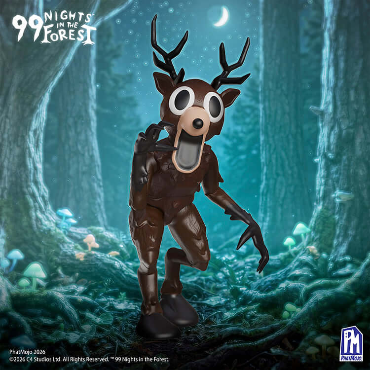 99 Nights In The Forest Series 1 8inch Action Figure - Deer in a forest setting with mushrooms and trees.