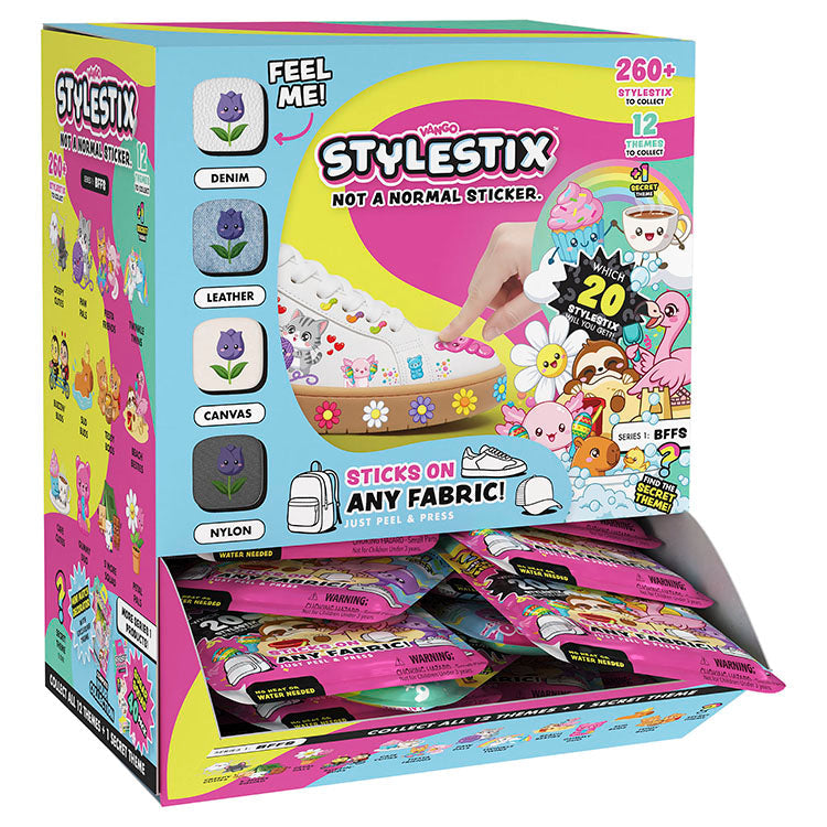 StyleStix Series 1 BFF's Blind Bag packaging showcasing multiple stickers and customization options.