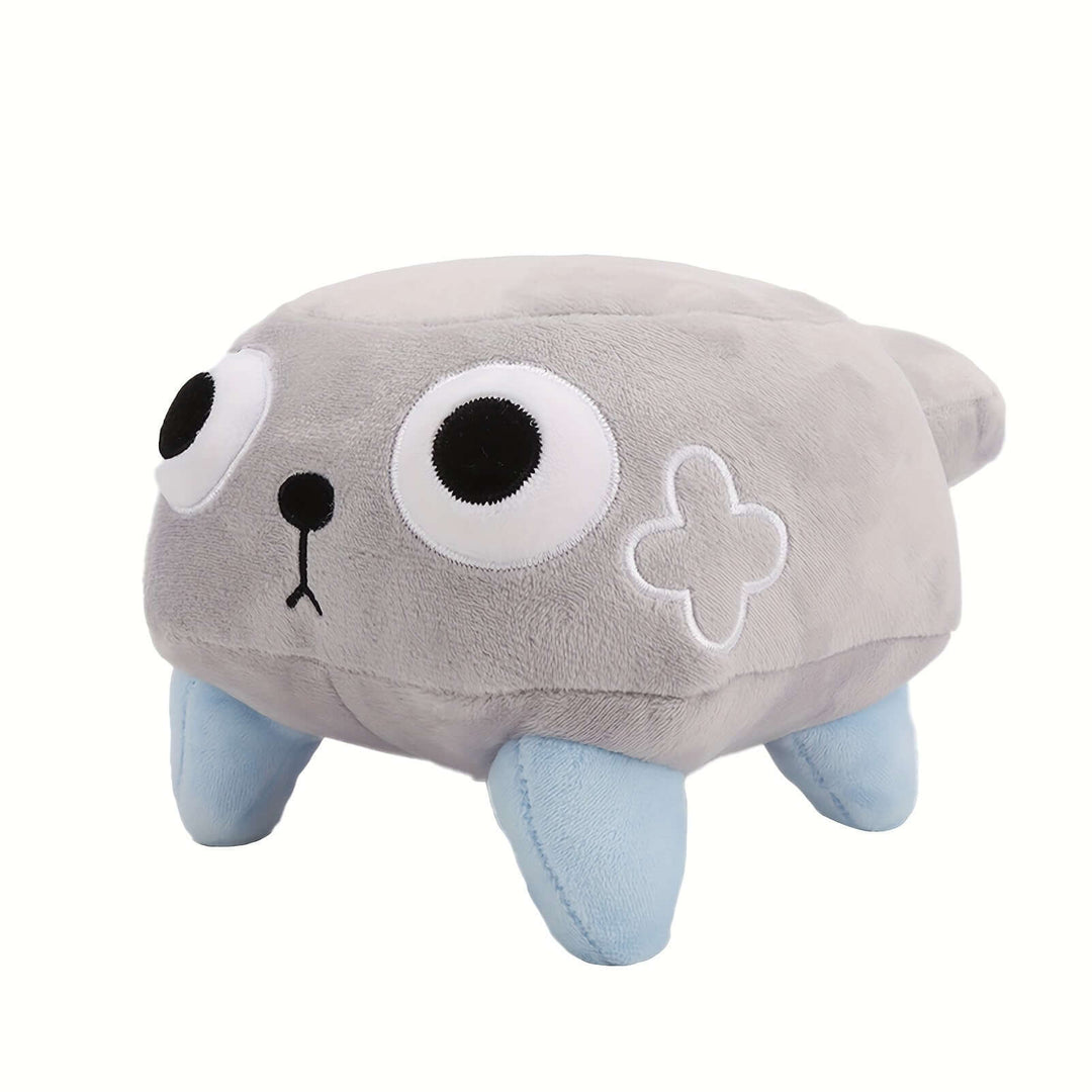 Dandy's World Plush pebble dog stuffed animal, soft polyester decorative gift for game enthusiasts.