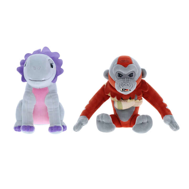 Godzilla x Kong The New Empire 6 Creature Collectable Plush featuring Shimo and Skar King soft toys.