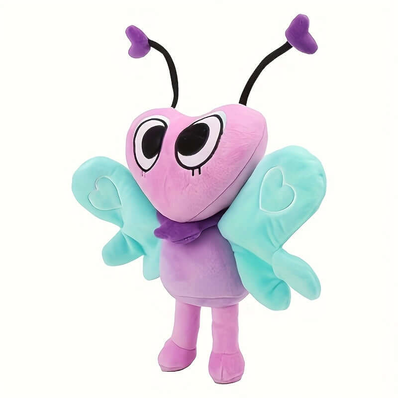 Dandy's World Plush - colorful heart-shaped butterfly stuffed animal for gamers and collectors.
