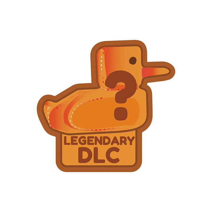 Legendary DLC collectible pin featuring a cute duck design with a question mark.