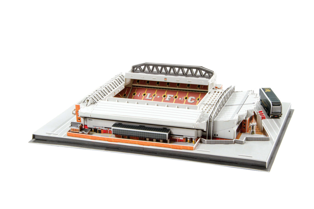 Liverpool Stadium 3D Puzzle of Anfield, detailed and colorful replica for Liverpool fans.