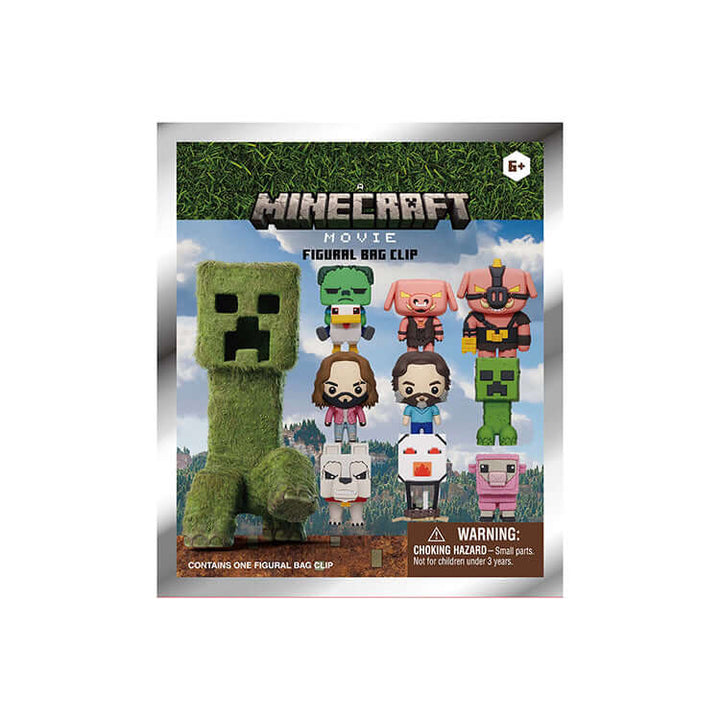Minecraft Movie 3D Collectable Keychains including Creeper and various characters from the Minecraft movie.