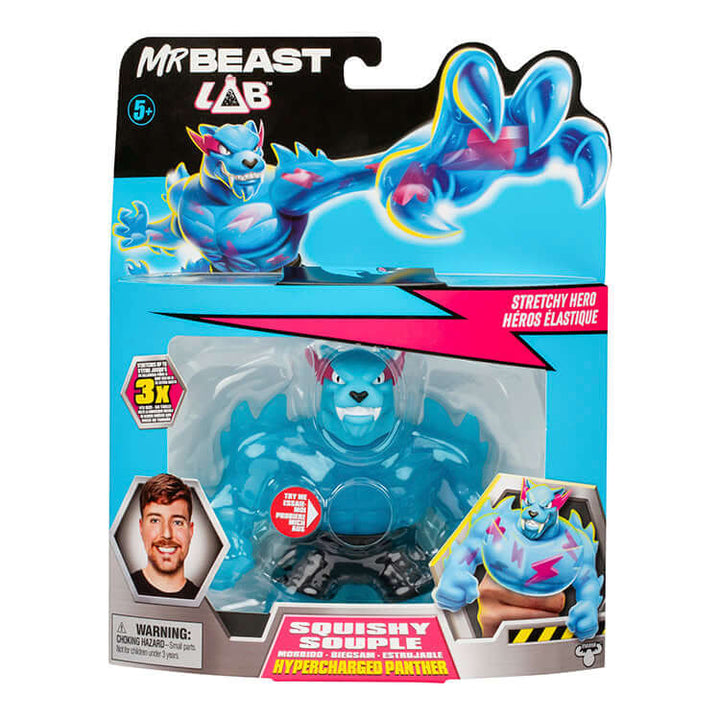 MrBeast Lab Goo Jit Zu Hypercharged Panther - squishy, stretchy hero figure in packaging