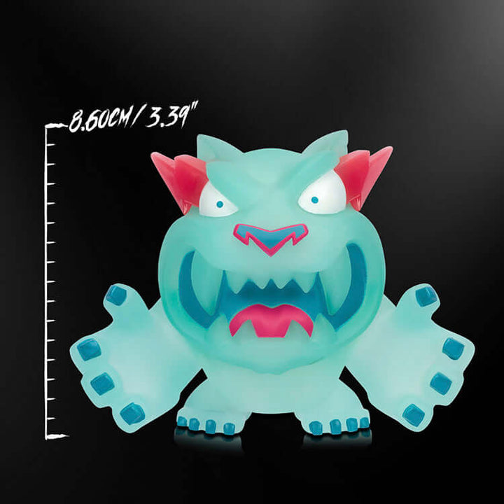 Mr Beast Lab Vinyl Figure Glow Panther with distinctive colors, showcasing an impressive design and standing at 3.5 inches tall.