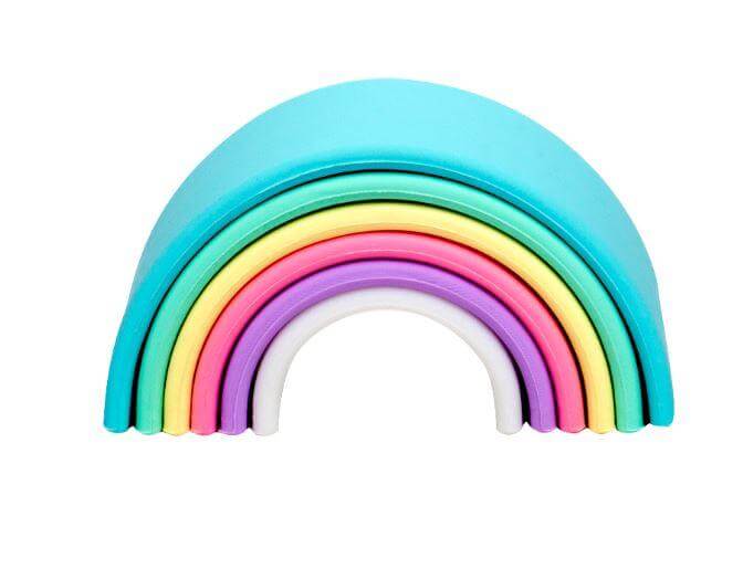 Dena| Silicone Toy My First Rainbow Pastel | Earthlets.com |  | baby care soothers &amp; dental care