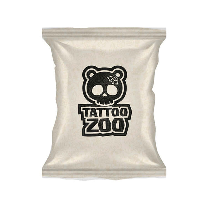 Tattoo Zoo Plush Keychain - Blind box packaging featuring a cute skull bear logo.
