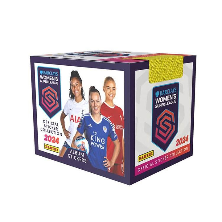 Barclays Women's Super League 2023/24 Sticker Collection box featuring album stickers and players.
